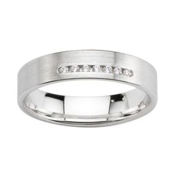 Alliance Or Blanc Diamant 0.09 Ct