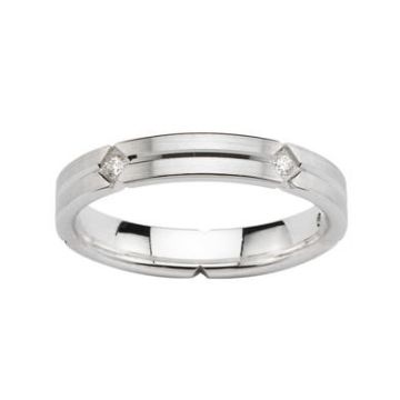 Alliance Or Blanc Diamant 0.08 Ct
