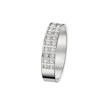 Alliance Or Blanc Diamant 0.19 Ct