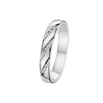 Alliance Or Blanc Diamant 0.04 Ct
