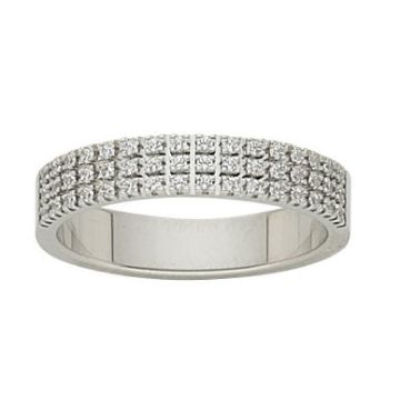 Alliance Demi Tour Diamant Or Blanc