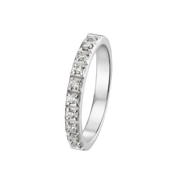 Alliance Demi Tour Diamant Or Blanc