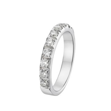 Alliance Demi Tour Diamant Or Blanc
