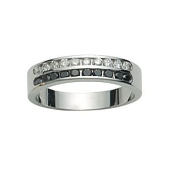 Alliance Demi Tour Diamant Or Blanc