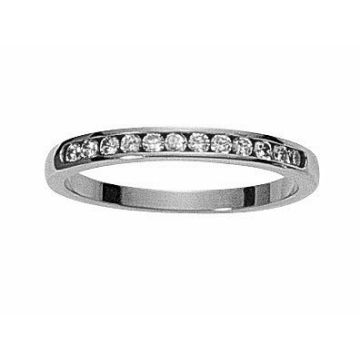 Alliance Demi Tour Diamant Or Blanc