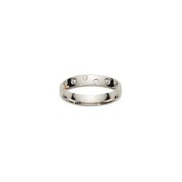 Alliance Or Blanc Diamant 0.1 Ct