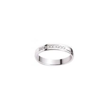 Alliance Or Blanc Diamant 0.15 Ct