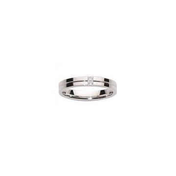 Alliance Or Blanc Diamant 0.03 Ct