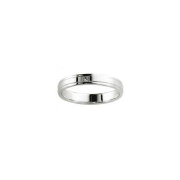 Alliance Or Blanc Diamant 0.01 Ct