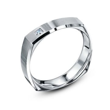 Alliance Or Blanc Diamant 0.07 Ct