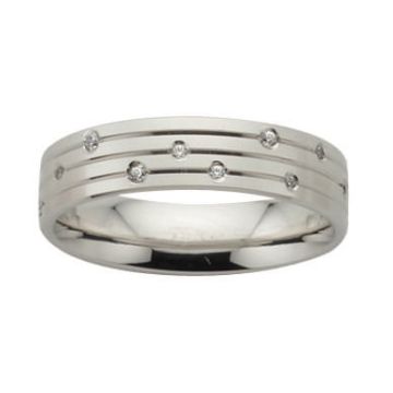 Alliance Or Blanc Diamant 0.13 Ct
