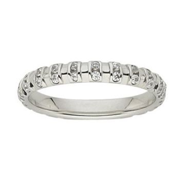 Alliance Or Blanc Diamant 0.48 Ct