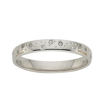Alliance Or Blanc Diamant 0.12 Ct