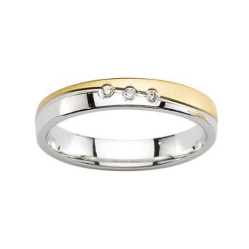 Alliance Bicolore Diamant 0.02 Ct