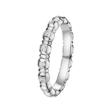 Alliance Or Blanc Diamant 0.19 Ct