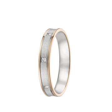 Alliance Bicolore Diamant 0.05 Ct