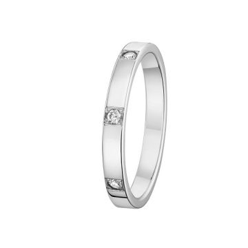 Alliance Or Blanc Diamant 0.21 Ct