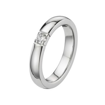 Alliance Or Blanc Diamant 0.12 Ct