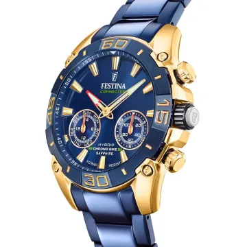 Montre  Festina F20547/1 Bleu, Bracelet Acier Inoxydable, Homme