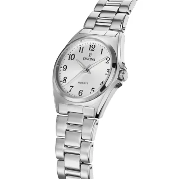 Montre  Festina Classics F20553/1 Blanc, Bracelet En Acier, Femme