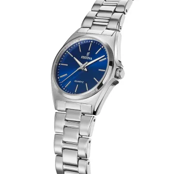 Montre  Festina Classics F20553/3 Bleu, Bracelet En Acier, Femme