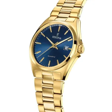 Montre  Festina Acier Classique F20555/4 Bleu, Bracelet En Acier, Homme