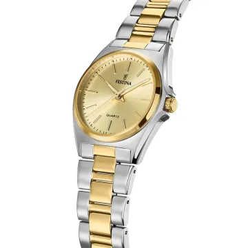 Montre  Festina Acier Classique F20556/3 Champagne, Bracelet En Acier, Femme