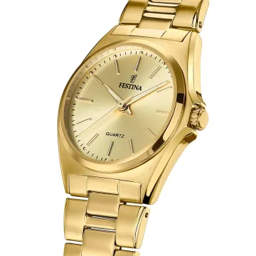 Montre  Festina Acier Classique F20557/3 Champagne, Bracelet En Acier, Femme