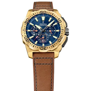 Montre  Homme Festina Chrono Bike F20728/1 Bleu Bracelet En Cuir