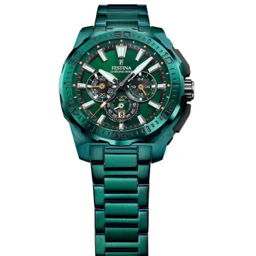 Montre  Homme Festina Chrono Bike Édition Spéciale F20730/1 Vert Bracelet En Acier