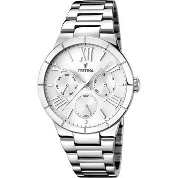 Montre Festina Femme Multifonctions Acier Fond Blanc