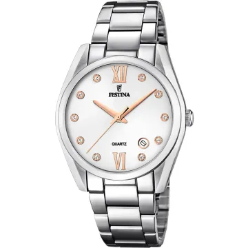 Montre  Festina F16790/A Gris, Bracelet Acier Inoxydable, Femme