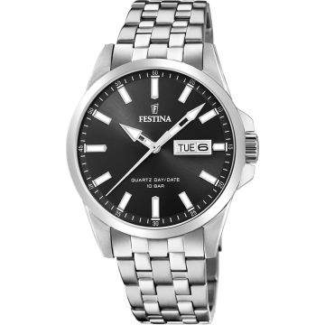 Montre Festina Homme Acier Fond Noir