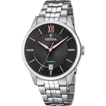 Montre  Festina Classics F20425/6 Noir, Bracelet En Acier, Homme