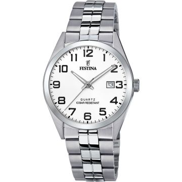 Montre Festina Homme Acier Fond Blanc