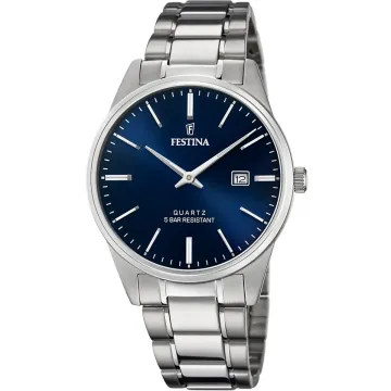 Montre  Festina F20511/3 Bleu, Bracelet Acier Inoxydable, Homme