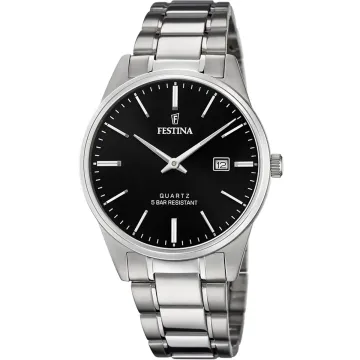 Montre  Festina F20511/4 Noir, Bracelet Acier Inoxydable, Homme