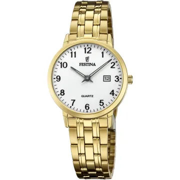 Montre  Festina Classics F20514/1 Blanc, Bracelet En Acier, Femme