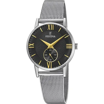Montre  Festina F20572/4 Noir, Bracelet En Acier, Femme