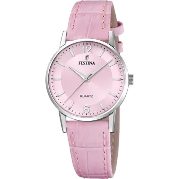 Montre Festina F20691/3 Rose, Femme Cuir Classique