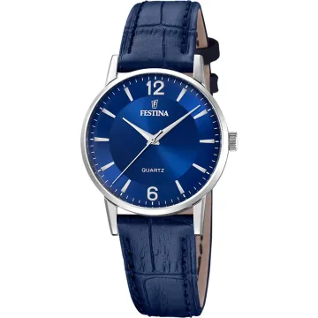 Montre Festina F20691/4 Bleu, Femme Cuir Classique