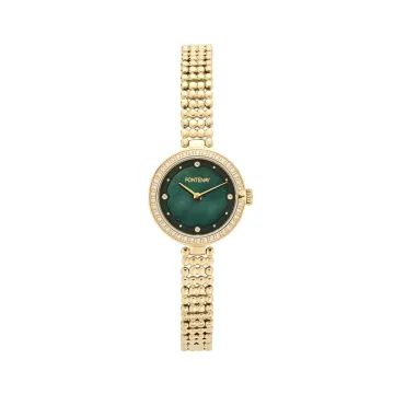 Montre Fontenay Sofia Dore Vert