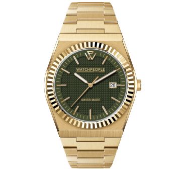 Montre Ice Watch Homme ICE WP1 Metal - Gold - Brushed - Green square text - 41mm