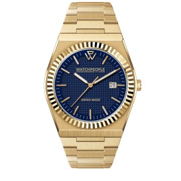 Montre Ice Watch Homme ICE WP1 Metal - Gold - Brushed - Blue square text - 41mm