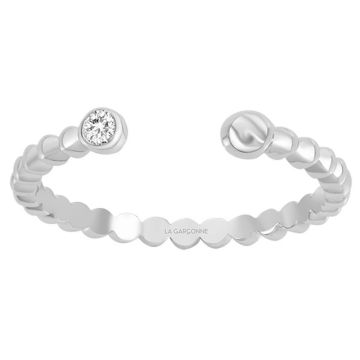La Garçonne Diamants - Bague Argent 925, 1 Diamant 0,015 Cts