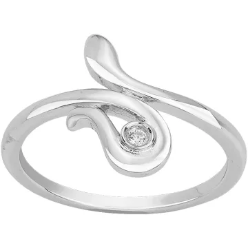 La Garçonne - Bague Argent 925 Et 1 Diamant