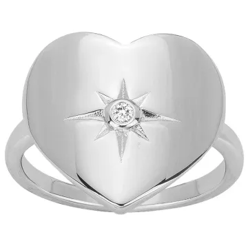 La Garçonne - Bague Argent 925 Et 1 Diamant
