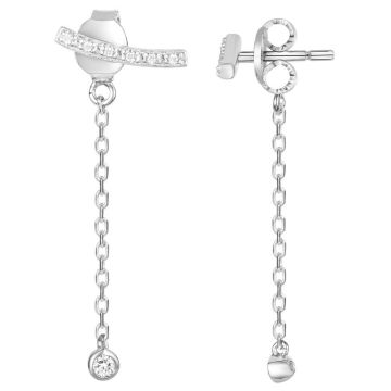 La Garçonne Diamants - Boucles D'Oreilles Argent 925, Diamants