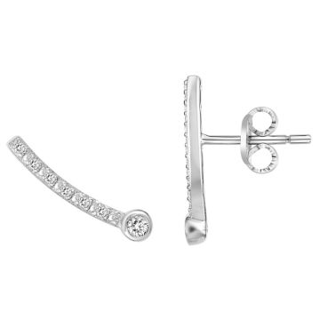 La Garçonne Diamants - Boucles D'Oreilles Argent 925, Diamants
