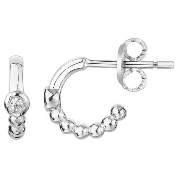 La Garçonne Diamants - Boucles D'Oreilles Argent 925, 2 Diamants 0,03Cts